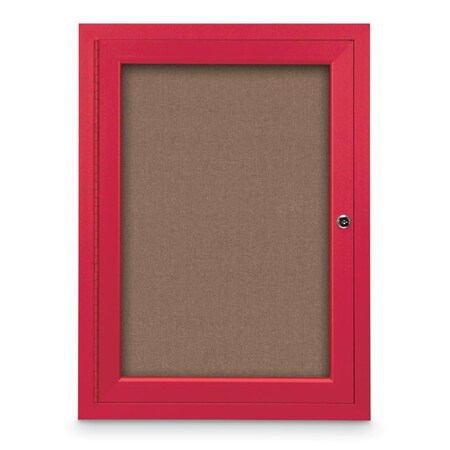 United Visual Products Slim Enclosed Corkboard, 11"x13-1/2", White Alum Frame/Pearl UVEB1113-WHITE-PEARL